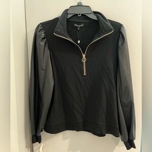 Generation Love NWT Lola Mixed Media Half Zip Sweatshirt Size XS